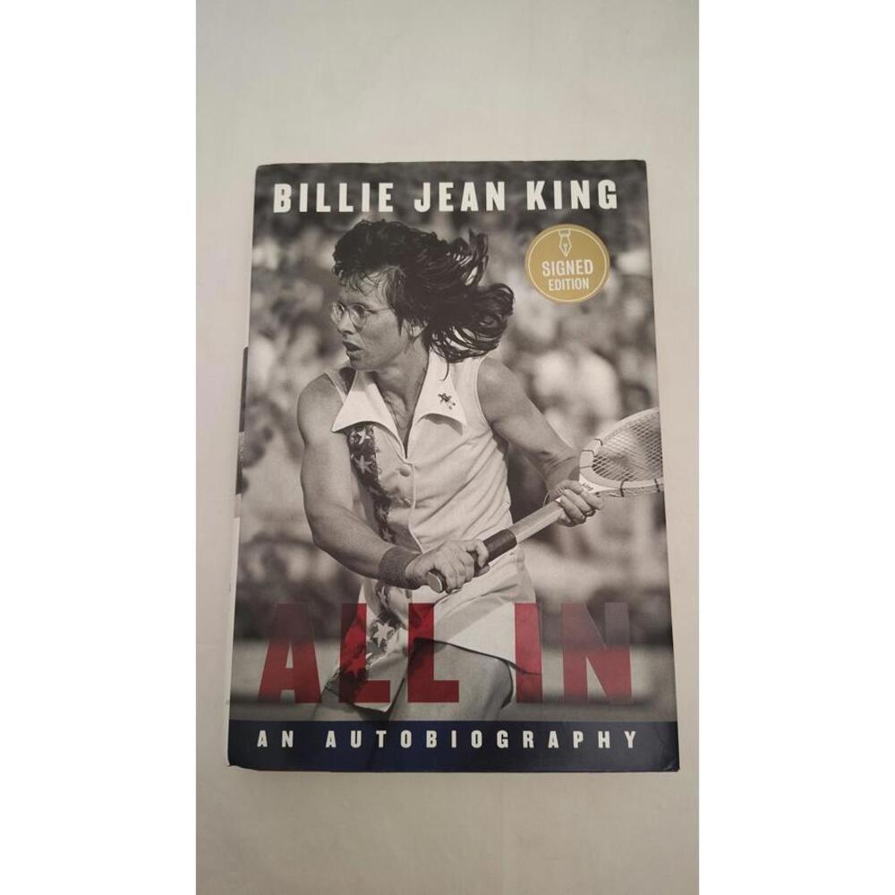 All In Billie Jean King Signed 1st Edition HC Autobiography Tennis Book